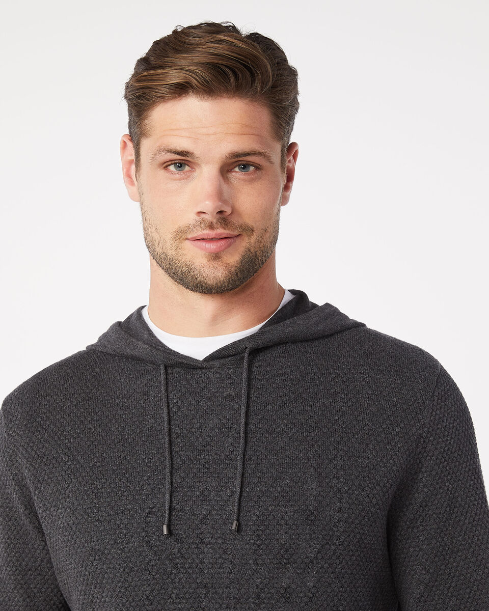 Colombo Hooded  Jumper, Charcoal, hi-res